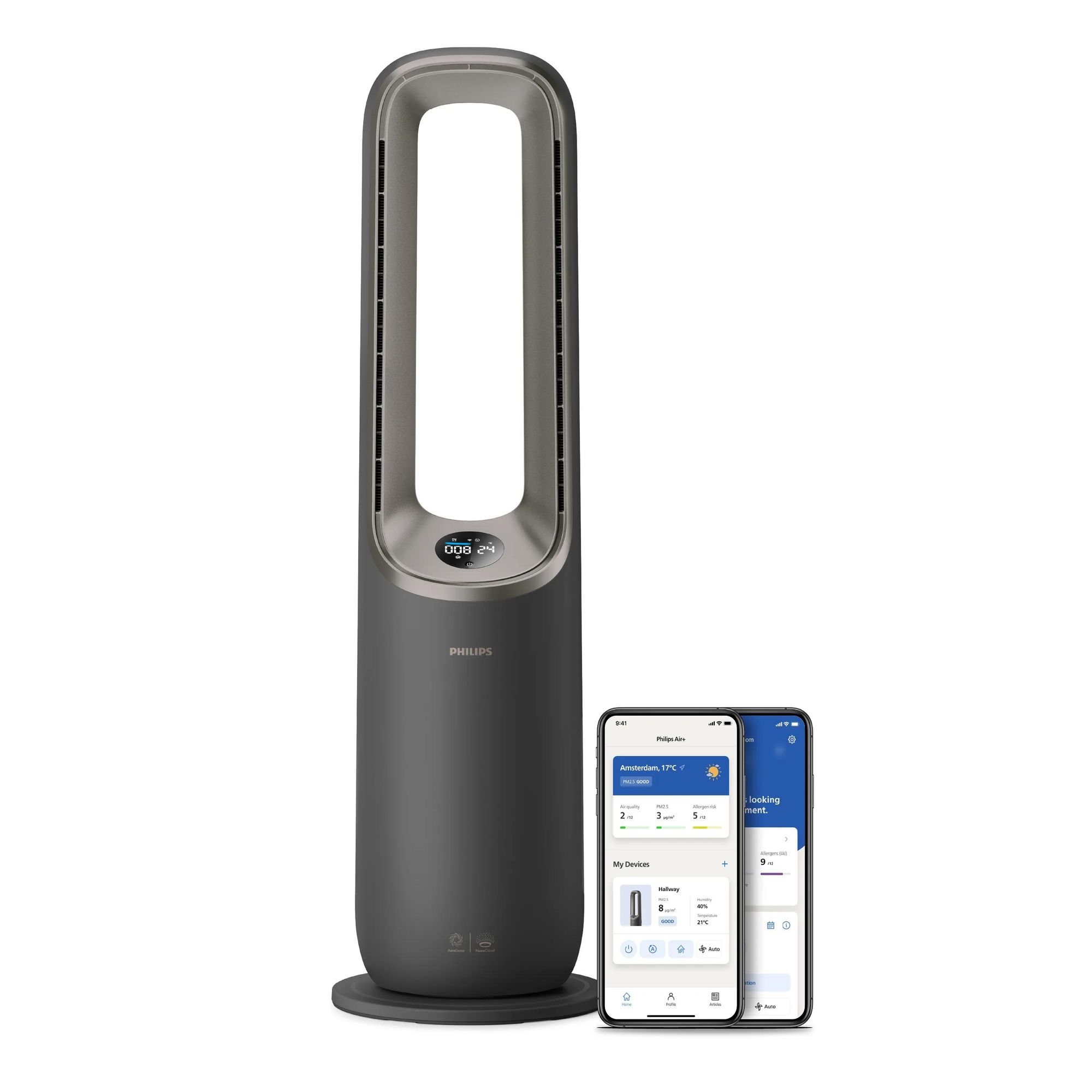 Philips Air Performer 4-in-1 9000-serie - Luchtreiniger - 48 m² - 48 dB - Grijs