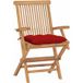 Maison Exclusive Chaises pliantes avec coussins rouges 4 pièces teck massif