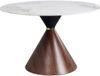 Kare Design Eettafel Cono Ø120cm keramiek walnoot