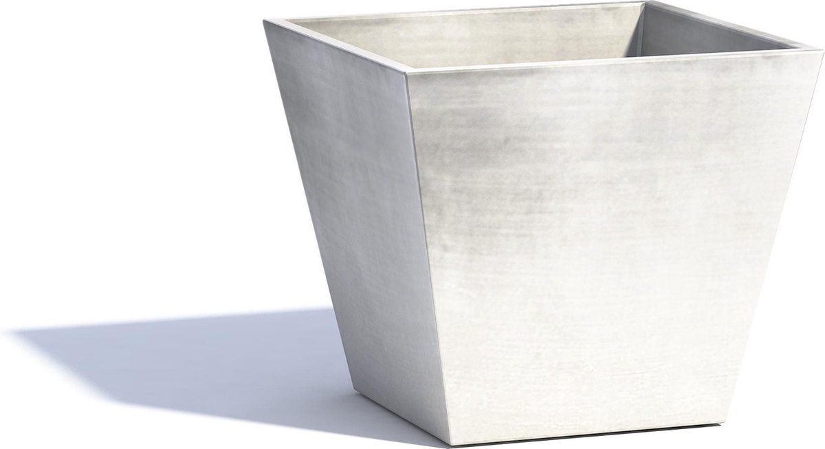 Ecopot Rotterdam Whitestone 20x20cm - Kunststof - Wit - 5413724301318