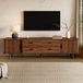 Meuble TV de 165 cm, en MDF, avec 4 tiroirs, 2 portes coulissantes, grand espace de rangement, angles arrondis