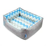 LUBEN Verensofa Chevron Nuovo M, grijs/blauw, zwart