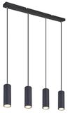 Globo 57911-4HB Robby hanglamp zwart metaal GU10