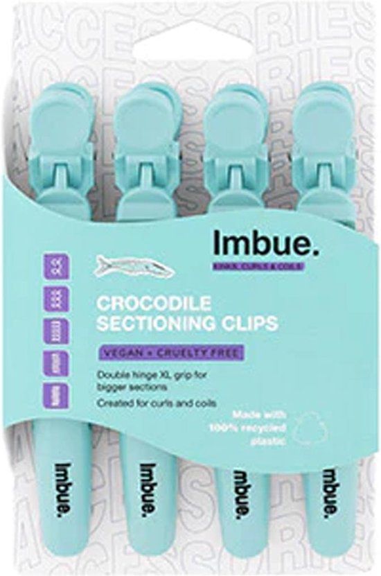 Imbue - Crocodile Sectioning Clips - 4pcs - Blauw