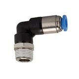 Riegler L-steekschroefverbinding »Blaue serie«, zelfvergrendeld, R 3/8 a., v. slang-buiten-Ø 8 mm, werkdr. Maximale 10 bar, kunststof/MS vern.