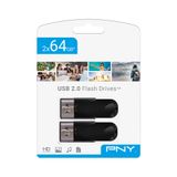 PNY Attaché 4 2.0 64GB USB Flash Drive USB Type-A Zwart