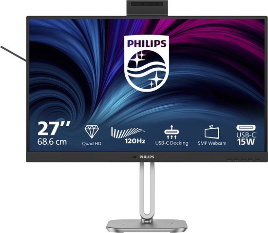 Philips 4000 series 27B2U4601H/00 computer monitor 68,6 cm (27") 2560 x 1440 Pixels Quad HD LCD Zwart