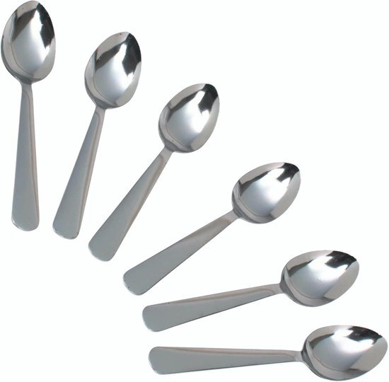 Kitchen Craft Theelepels 14 Cm Rvs Zilver 6-delig