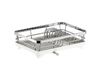 Maxcook Égouttoir à vaisselle en acier inoxydable avec plateau d'égouttement et sortie d'eau grande capacité pour plan de travail de cuisine 42 × 29 × 12,7 cm