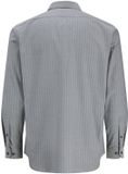Jack & Jones Overhemd Regular Fit Gestreept Lange Mouw Biologisch Katoen Zwart Maat M