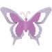Mega Collections Tuin/Schutting Decoratie Vlinder - Metaal - Roze - 24 x 18 cm