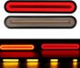 Impact Life 2 pièces rouge et jaune feu arrière de remorque de camion - universel séquentiel Flow Stop Brake Turn Signal feu arrière - barre lumineuse LED néon halo accessoires de camion