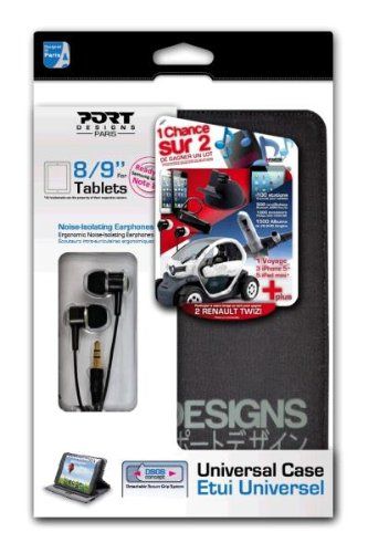 PORT Designs Stad Pack afdekking met staanplaats voor tablet (22,9 cm) 9 inch zwart
