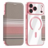 Apple Étui à rabat magnétique élégant iPhone 17 Pro Max avec emplacements pour cartes RFID - Rose