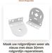 Rolgordijn Kit de réparation 30mm Métal Blanc