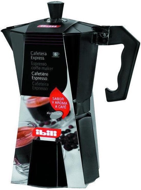 Ibili Kitchen Basics Espressomaker - zwart - 1 kops