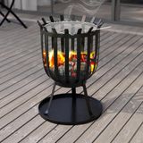 Merkloos / Sans marque Shenzhen Haorui Industrial Technology Co., Ltd. Vuurpot voor buiten - Stalen patio verwarming met brandbrandhout mand en aslade