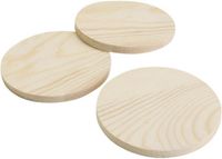 Creativ Company CC Houten Onderzetters Rond 9 cm Naturel per set van 5