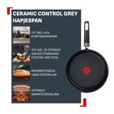 Tefal Ceramic Control Grey Hapjespan - 24 cm - Keramisch - Inductie - Inclusief Deksel