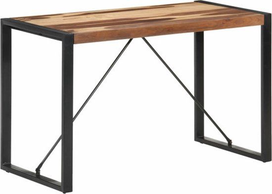 vidaXL Eettafel 120x60x75 cm massief hout