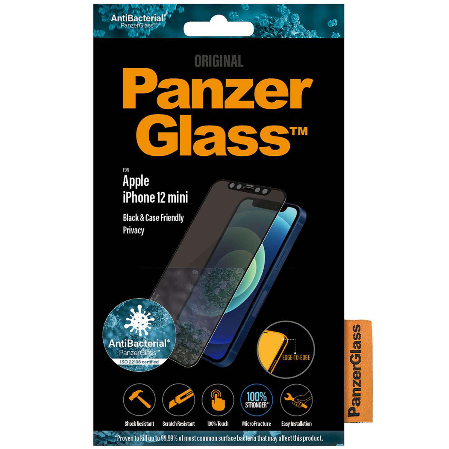Panzerglass Friendly Privacy Screenprotector voor iPhone 12 Mini