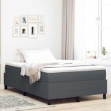 vidaXL - Platformbedframe - Donkergrijs - 120 x 190 cm - Corduroy stof