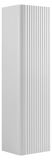 3xE living Armoire de salle de bain, modèle sur pied, armoire haute avec porte, 4 étagères, blanc, 35 x 136 x 30 cm