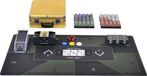 Texas' Finest Golden Pokerset 600 Chips - Kaartschudmachine & Pokermat - Pokerkoffer met Kaarten - Pokerkleed - Poker