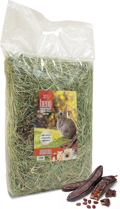 Heno Gourmet Johannesbroodhooi Voor Knaagdieren 500 g