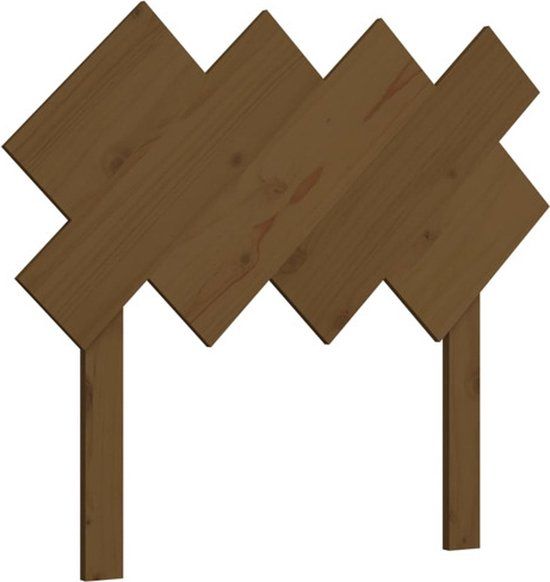 vidaXL Hoofdbord 92x3x81 cm massief grenenhout honingbruin