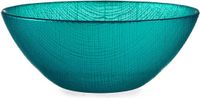 Artesania Cerd Vivalto Bol/saladekom/soepkom - Murano - glas - D15 x H6 cm - turquoise blauw - Stapelbaar