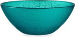 Artesania Cerd Vivalto Bol/saladekom/soepkom - Murano - glas - D15 x H6 cm - turquoise blauw - Stapelbaar