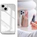 Selencia Mirror Backcover iPhone 14 - Zilver - Kunststof Hoesje