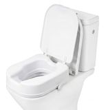 PEPE Mobility Toiletverhoger voor Vierkante Toiletten 10 cm Wit met Deksel