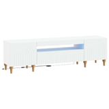 vidaXL LED tv-meubel ALKMAAR 153 x 35 x 43 cm Wit Bewerkt hout