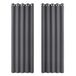 PONY DANCE Verduisterende Gordijnen - Gordijnen Kant en Klaar Verduisterend, Blackout Curtains Gordijnen Voor Decoratie Woonkamer Slaapkamer Venster, 167 Breedte x 228 Hoogte, Grijs