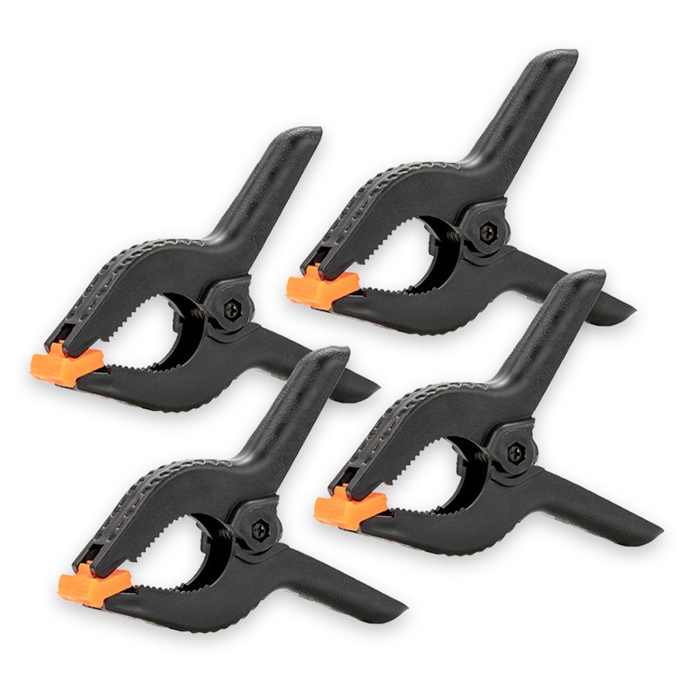 Caruba Achtergrond Klem Zwart/Oranje Large - 4 stuks