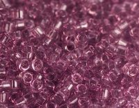 Japanse parels cilinder schat transparant paars 3,3 mm.8/0 100gr.