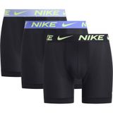 Nike Boxer Advanced Micro Dri-fit Lot de 3 - Noir/violet/jaune Fluo, pointure Small