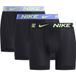 Nike Boxer Advanced Micro Dri-fit Lot de 3 - Noir/violet/jaune Fluo, pointure Small
