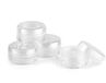 cyclingcolors 2 x plastic containers met rond deksel, transparant, herbruikbaar, voor flessen, glinsterende ring, 4 x 2,1 cm