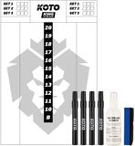 KOTO darts KOTO Flex Scorebord 45x30cm + Whiteboard Marker Set Black
