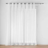 douceur d'intérieur Gordijn met oogjes (300 x 240 cm), natuurlijke mopshond, geweven voile
