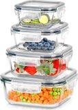 Set de 4 récipients en verre résistant à la chaleur pour la cuisine