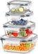 Set de 4 récipients en verre résistant à la chaleur pour la cuisine