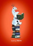 Komar Disney Frozen Olaf Reading Muurschildering | 50 x 70 cm