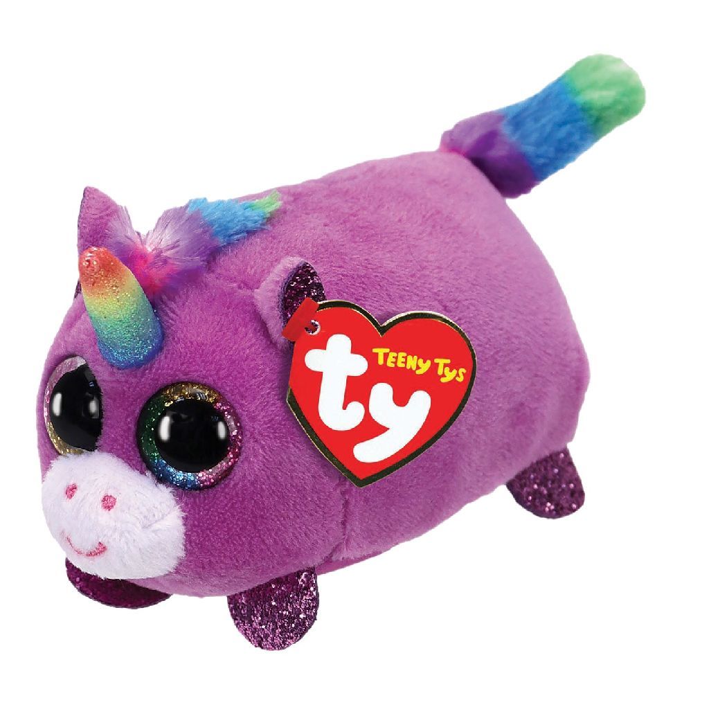 TY Teeny Tys Rosette Unicorn Knuffel - 10 cm - Paars