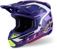 Alpinestars S-M7 Deed Lila Crosshelm - Paars - Maat L