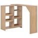 vidaXL Bartafel met verplaatsbaar schap, eikenkleurig, 138x39x110 cm