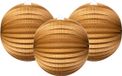 Haza Treklampion - 3x - metallic goud - papier - rond - D23cm